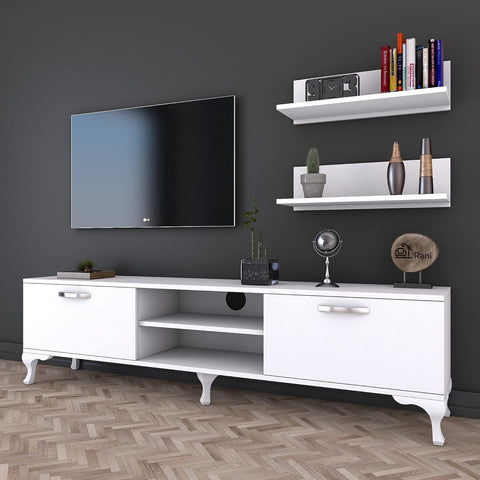 TV stand with 2 shelves 30x180cm