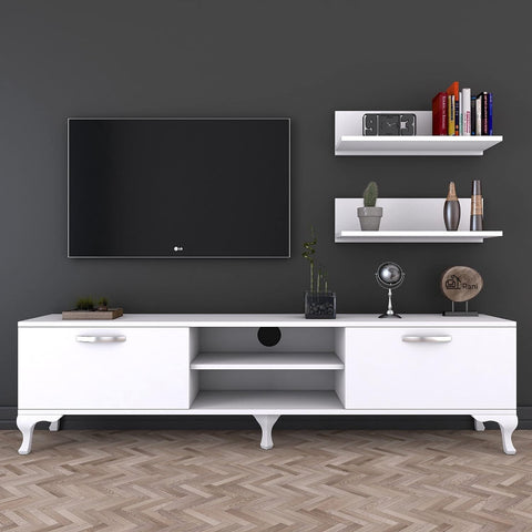TV stand with 2 shelves 30x180cm
