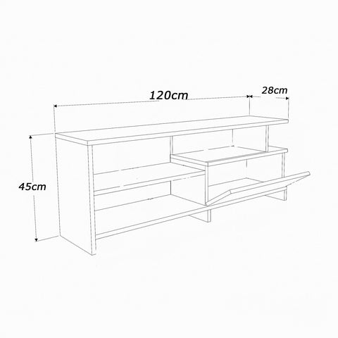 TV stand 120x28cm