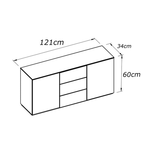 TV table 121x34 cm