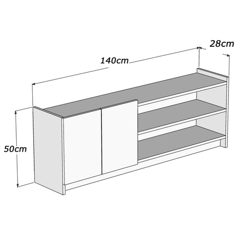 TV table 140x28cm