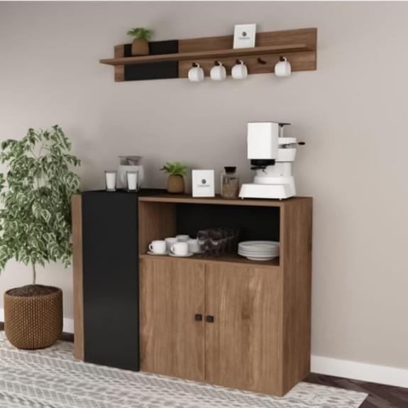 Coffee Corner with shelf 120x40cm